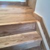 Escalón de escalera Peldaño madera de fresno lámina entera barnizado