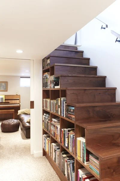 Peldaños de madera para escaleras librería